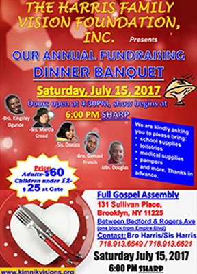 Annual Fundraising Banquet, Flyer
